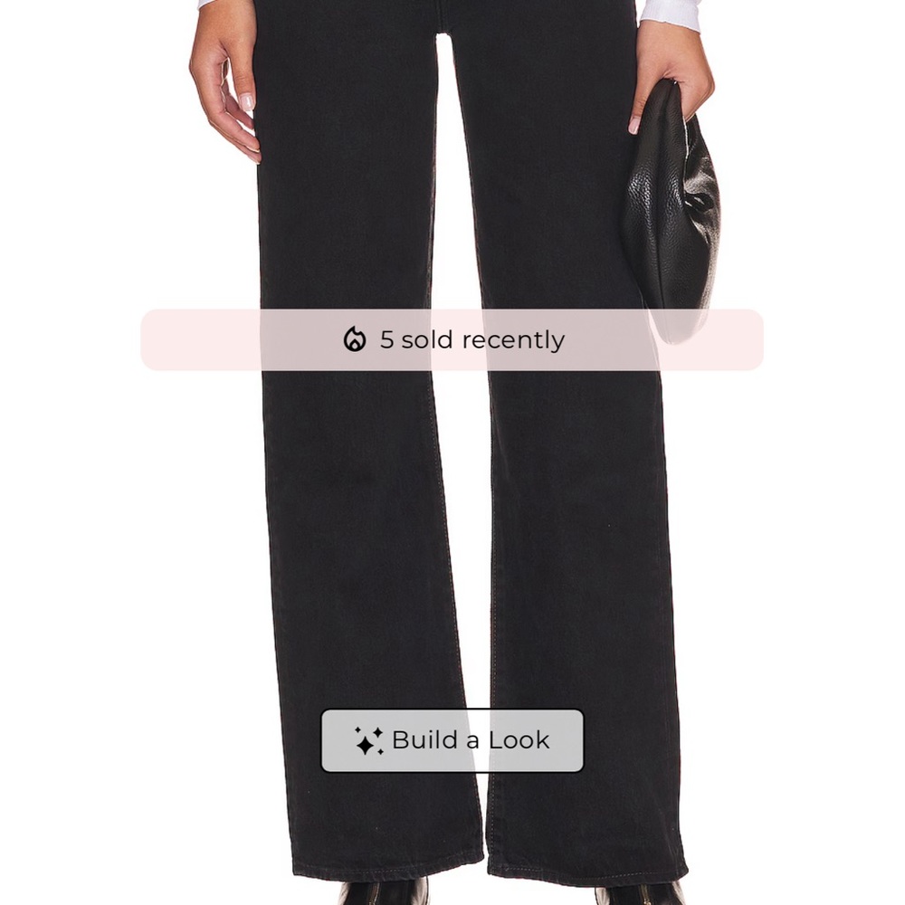 Levi’s Ribcage Wide-Leg Women's Jeans - Black (Rosie Posie) - Picture 3 of 7
